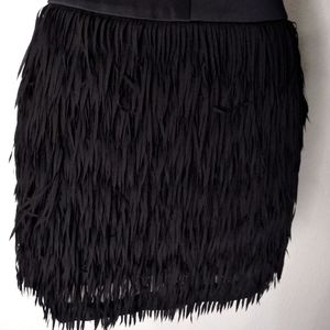 Express Black Fringe Skirt Size 0